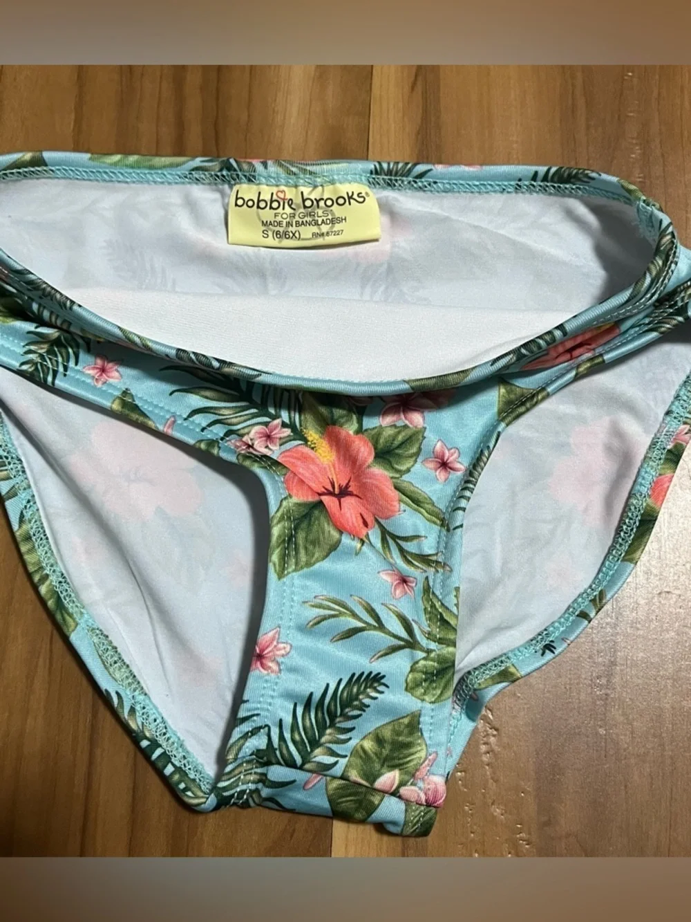 Girls Tropical Bikini Set Floral Blue Mix Size XS/S NWT